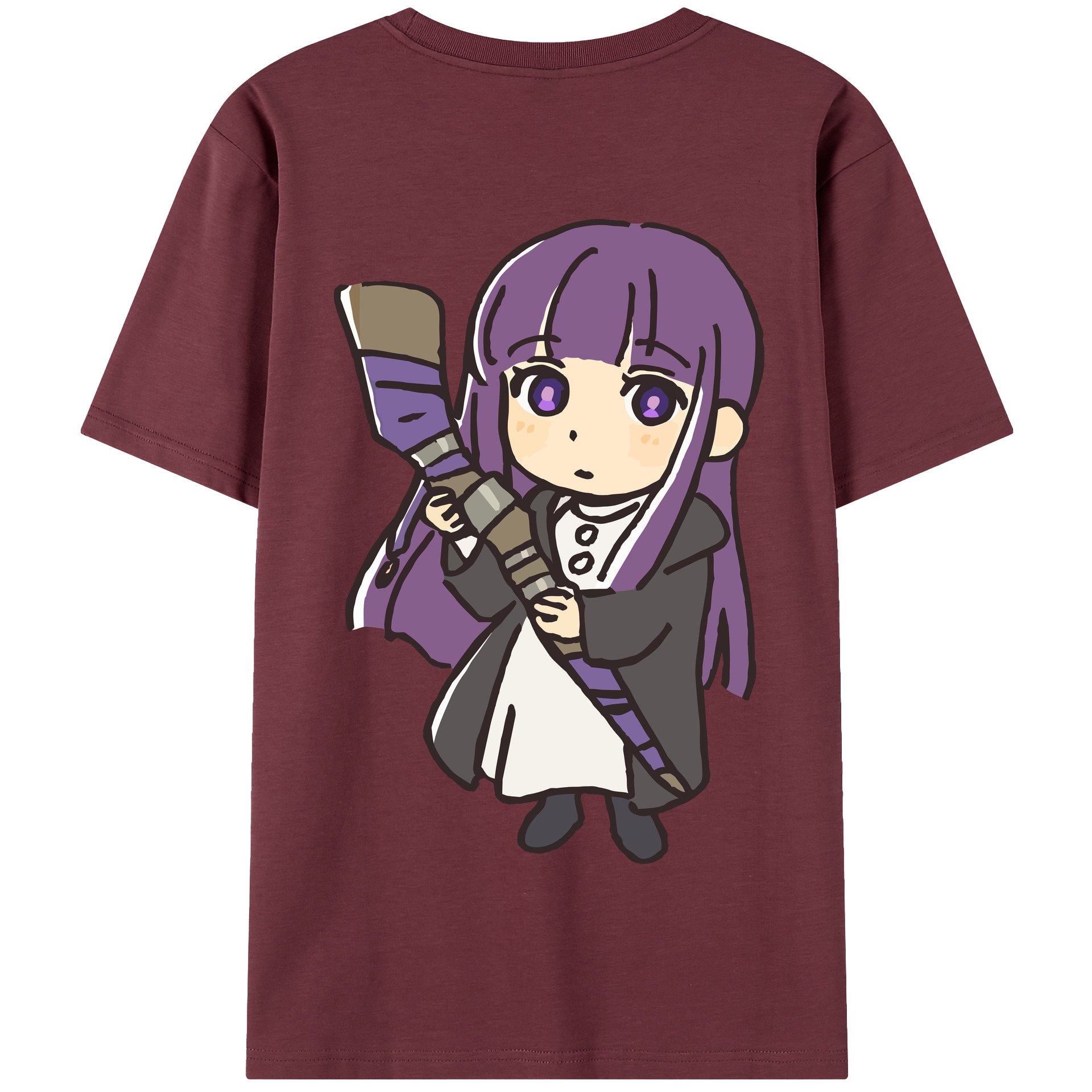 （画像用） 葬送のフリーレン Frieren 綿100％半袖Tシャツ（背面プリント）